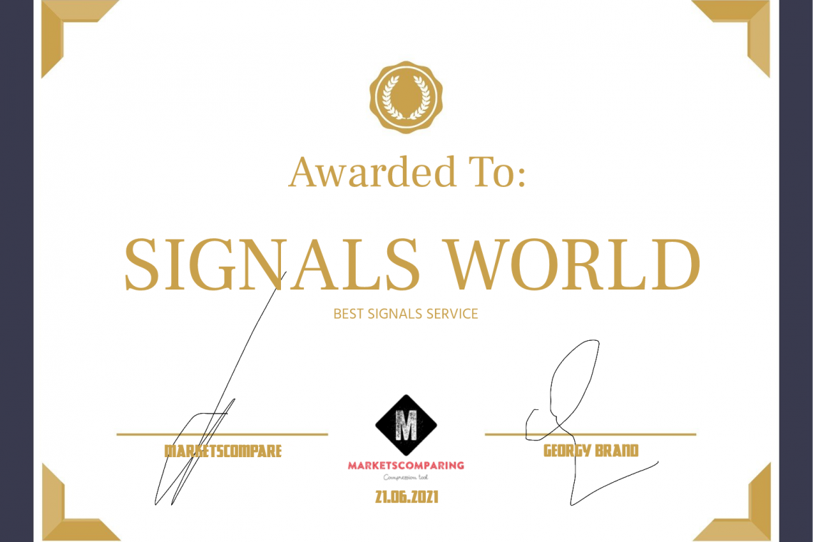 Awarded to Signals World - Best Compared Signals Provider